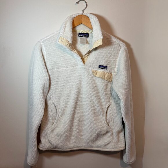 Patagonia Women's Re-Tool Snap-T Pullover in Raw Linen - White X-Dye, Size M - Picture 2 of 5